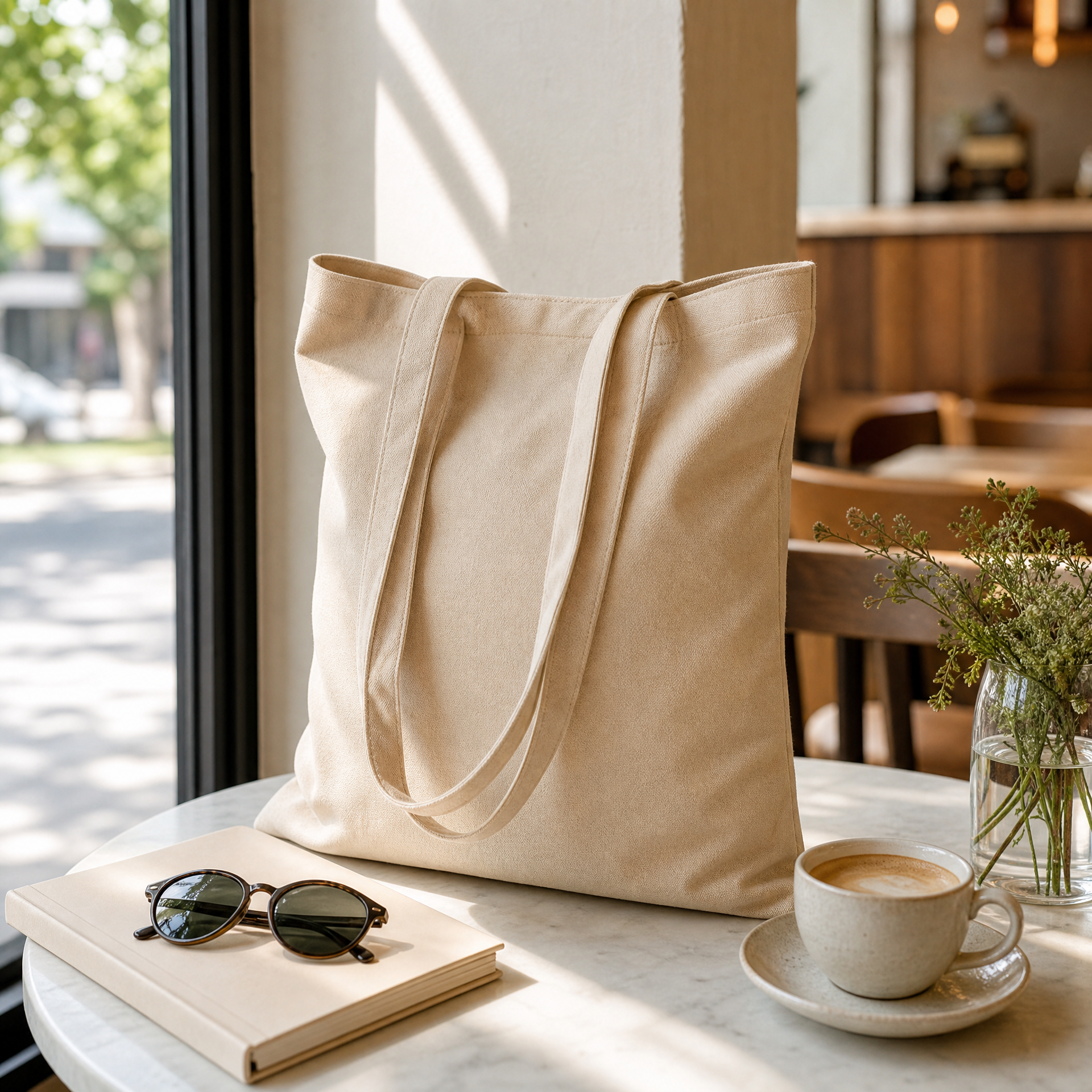 Natural Canvas Tote Bag - alternate lifestyle product view