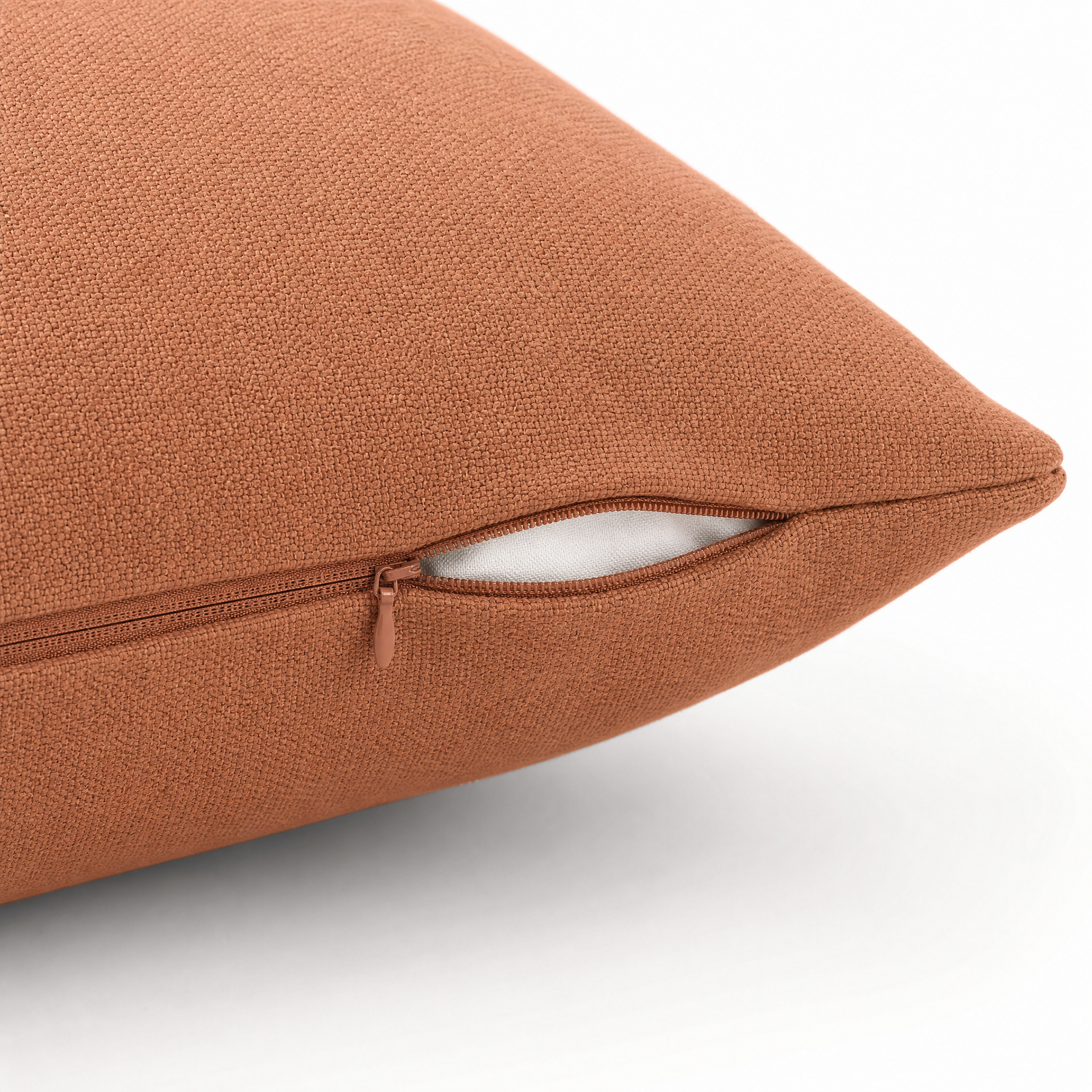 Terracotta Cotton Cushion - detail product view